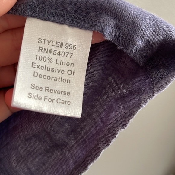 CABi Embroidered Linen Tunic Top Size Medium - Picture 8 of 8